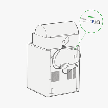 PTFE Tube Coupler (w/ holder for P1P)