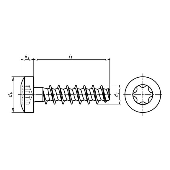 Plastskrue Ø4x25mm