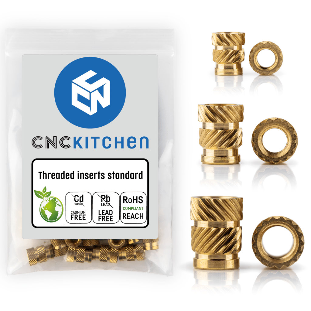 Threaded inserts - set standard 200 pcs