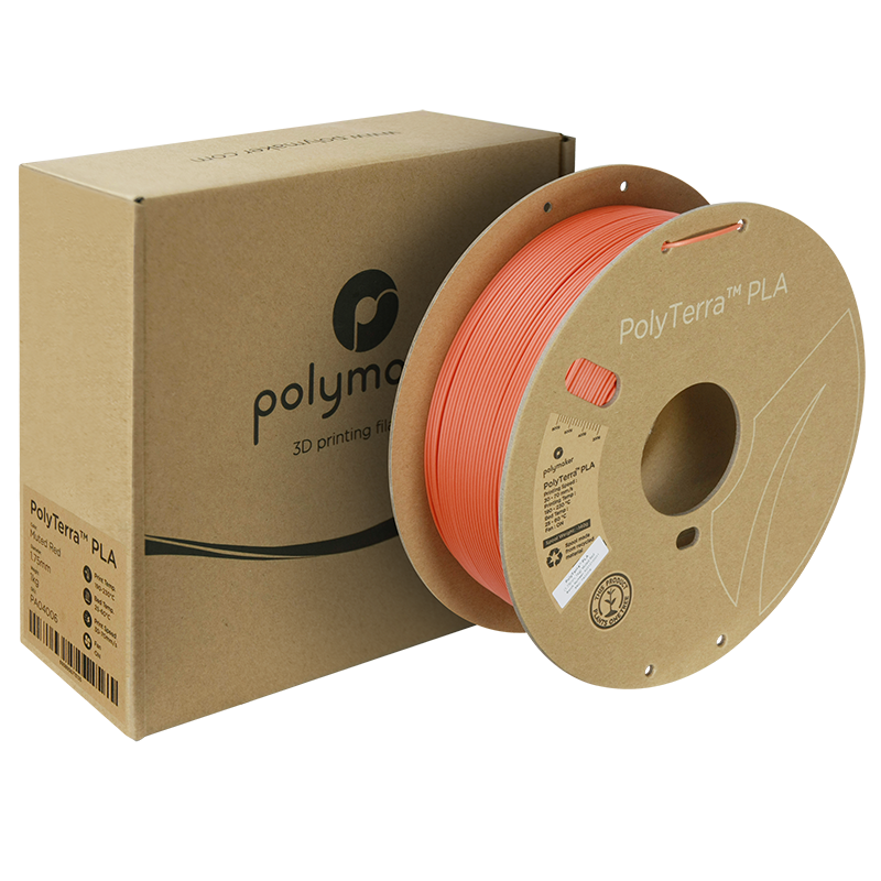 (UDGÅR) Polymaker | PolyTerra PLA | Muted Red | 1.75mm | 1 kg