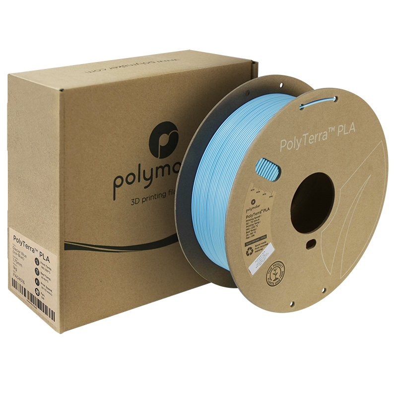 (UDGÅR) Polymaker | PolyTerra PLA Dual | Glacier Blue (Ice-Blue) | 1.75mm | 1 kg