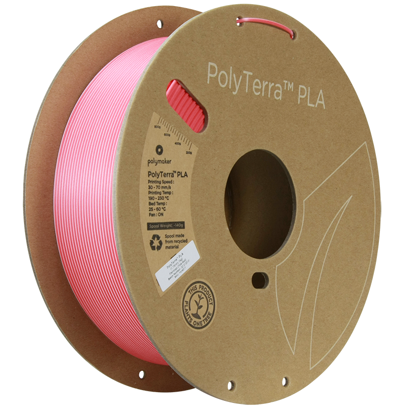 (UDGÅR) Polymaker | PolyTerra PLA Dual | Flamingo (Pink-Red) | 1.75mm | 1 kg