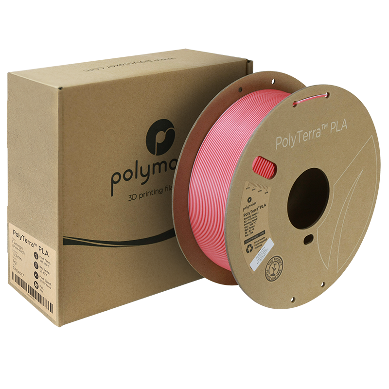 (UDGÅR) Polymaker | PolyTerra PLA Dual | Flamingo (Pink-Red) | 1.75mm | 1 kg