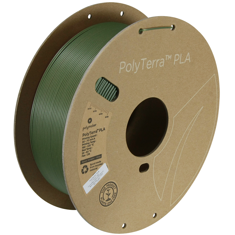 (UDGÅR) Polymaker | PolyTerra PLA Dual | Camouflage (Dark Green-Brown) | 1.75mm | 1 kg