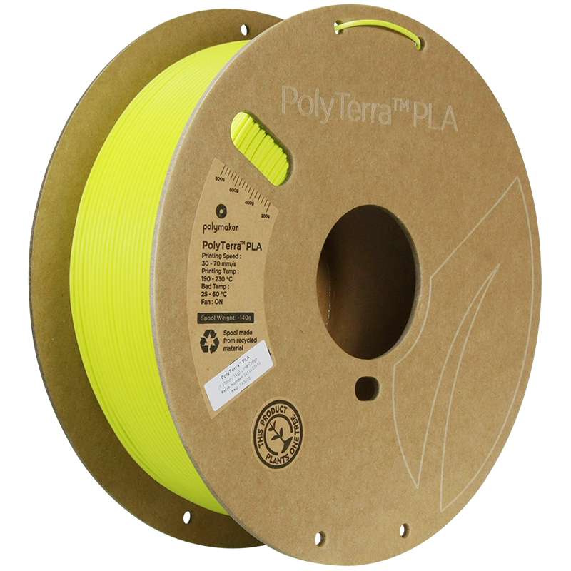 (UDGÅR) Polymaker | PolyTerra PLA | Lime Green | 1.75mm | 1 kg