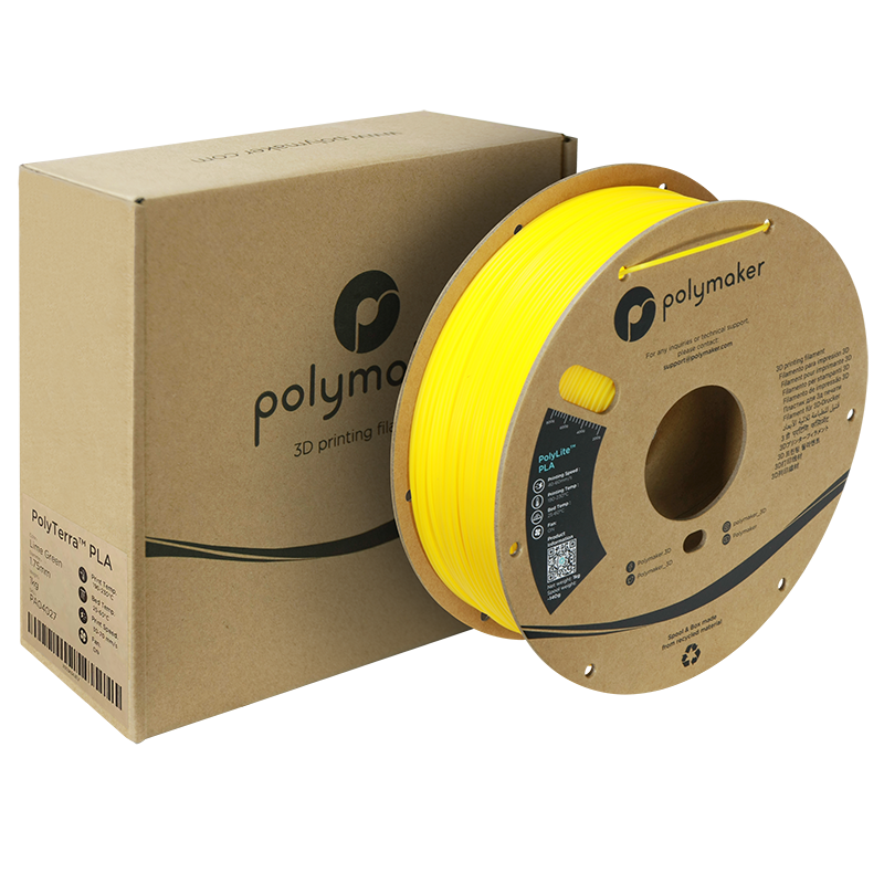 (UDGÅR) Polymaker | PolyTerra PLA | Lime Green | 1.75mm | 1 kg
