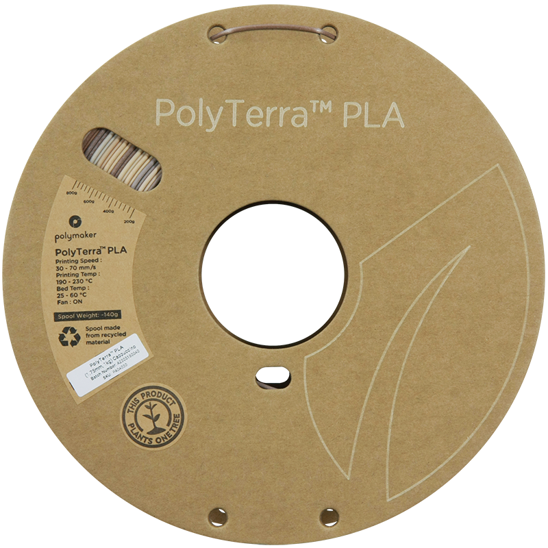 (UDGÅR) Polymaker | PolyTerra PLA Gradient | Cappucino | 1.75mm | 1 kg