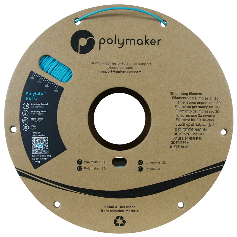 Polymaker | PolyLite PETG | Teal | 1.75mm | 1 kg