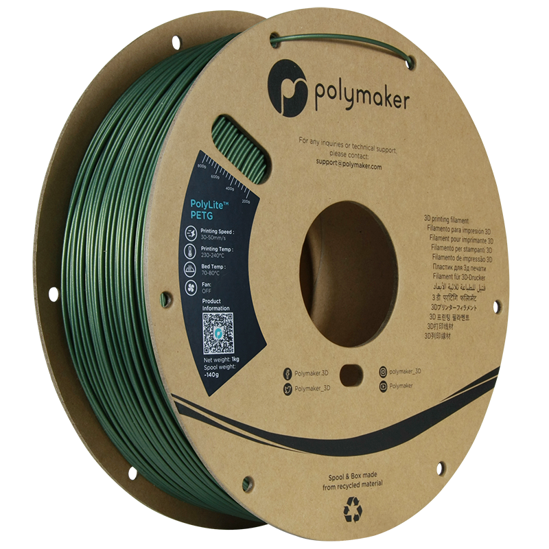 Polymaker | PolyLite PETG | Dark Green | 1.75mm | 1 kg
