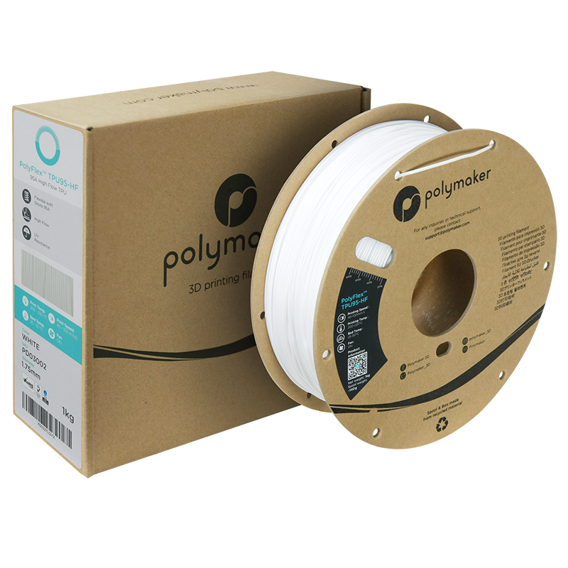 Polymaker | PolyFlex TPU-95A High Speed | White | 1.75mm | 1 kg