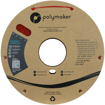 Polymaker | PolyFlex TPU-95A High Speed | Translucent Red | 1.75mm | 1 kg