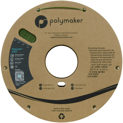 Polymaker | PolyLite ASA | Army Green | 1.75mm | 1 kg