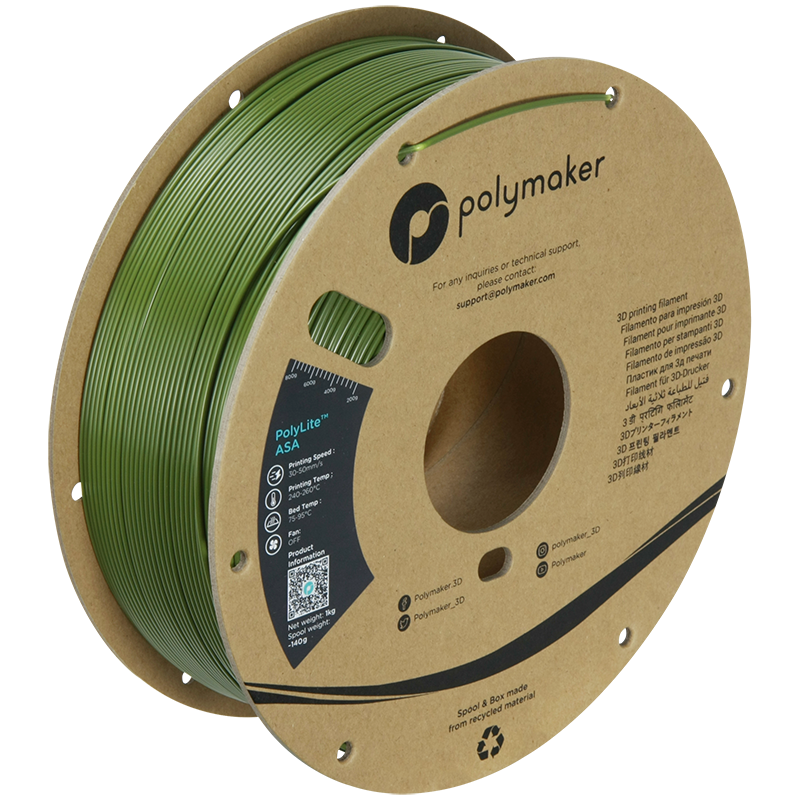 Polymaker | PolyLite ASA | Army Green | 1.75mm | 1 kg