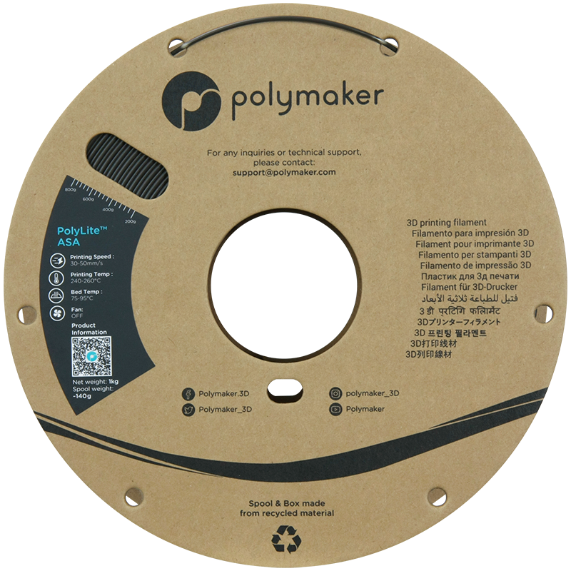 Polymaker | PolyLite ASA | Dark Grey Green | 1.75mm | 1 kg