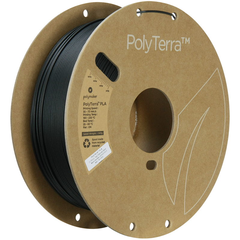 Polymaker | PolyTerra PLA | Charcoal Black | 1.75mm | 1 kg
