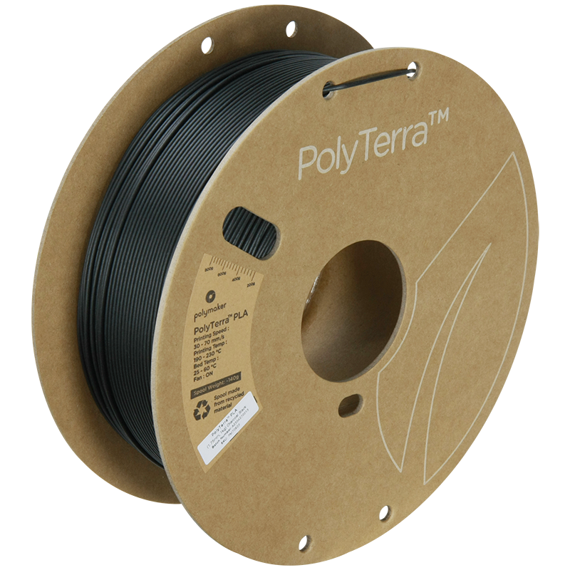 Polymaker | PolyTerra PLA | Charcoal Black | 1.75mm | 1 kg
