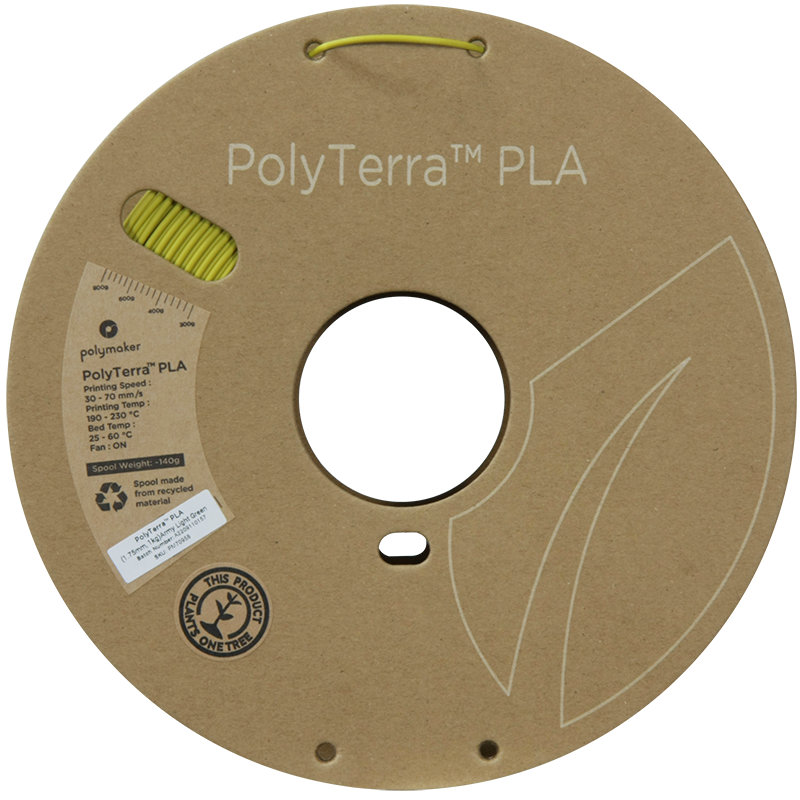 (UDGÅR) Polymaker | PolyTerra PLA | Army Light Green | 1.75mm | 1 kg