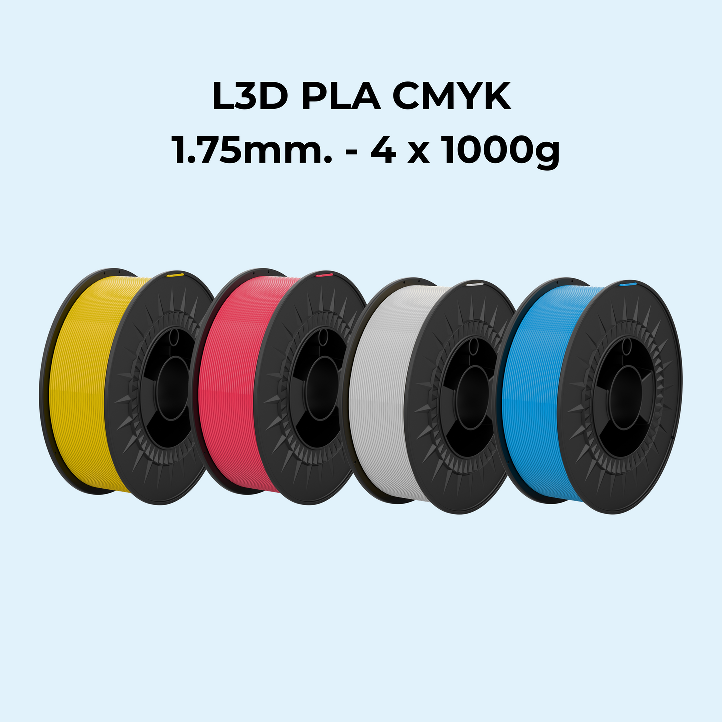 L3D Filament  PLA CMYK  1.75mm. - 4 x 1000g