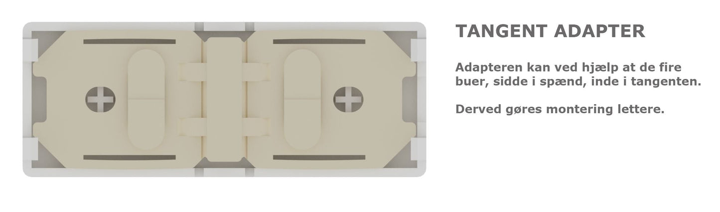 Zigbee tryk XL - ST, Hvid: Op/ned symboler (7241491546269)