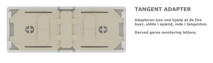 Zigbee tryk XL - ST, Hvid: Op/ned symboler (7241491546269)